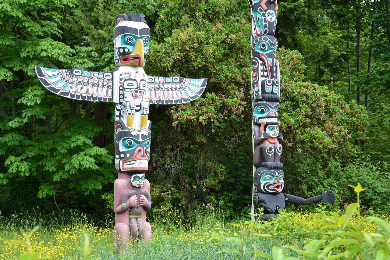 Totem poles in Vancouver’s Stanley Park